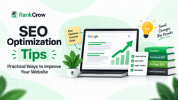 SEO optimization tips for improving website content, technical SEO, and search visibility
