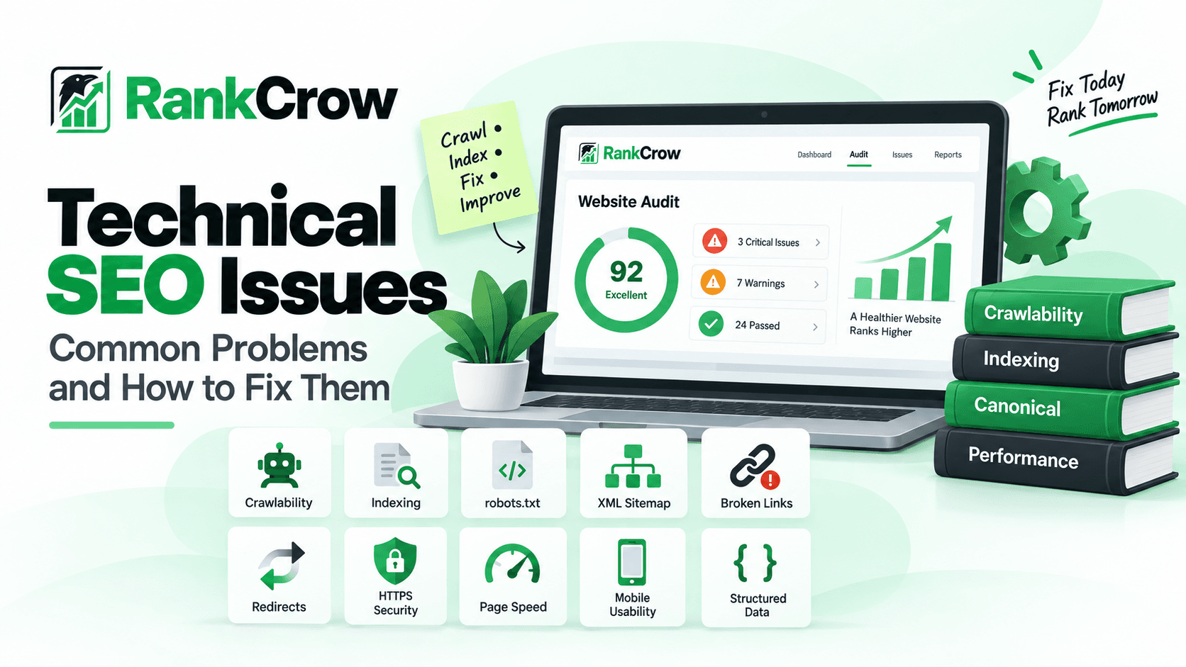 Technical SEO issues guide covering common problems and practical fixes