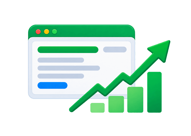 SEO growth chart illustration